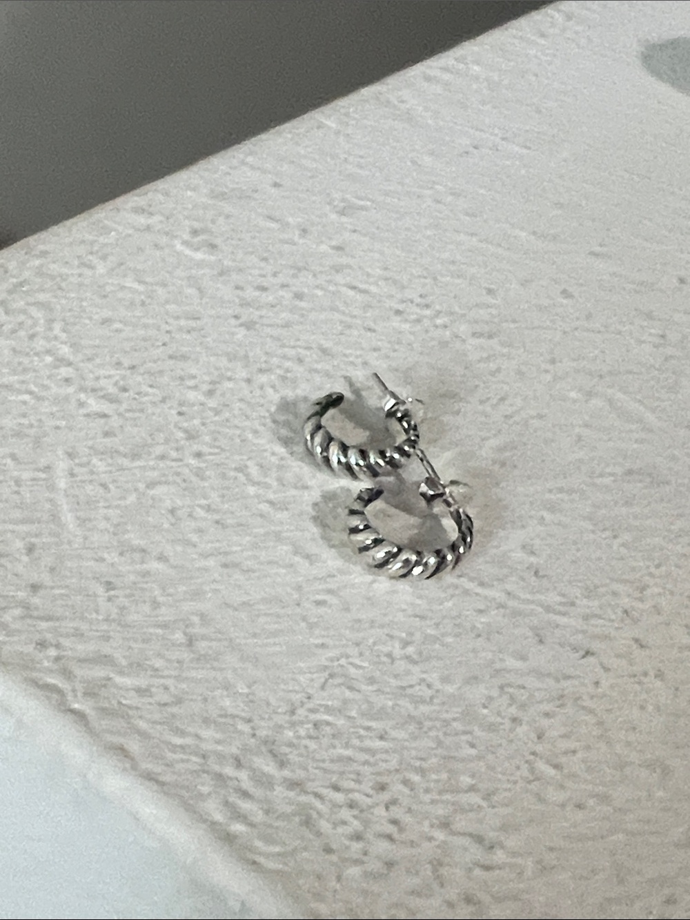 James Avery half twist hoop earrings
